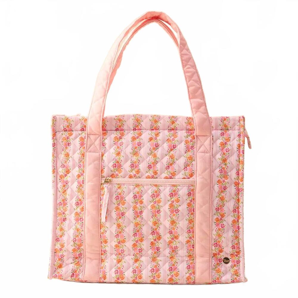 NEW THE DARLING EFFECT darling effect quilted travel tote bags in petal parade p